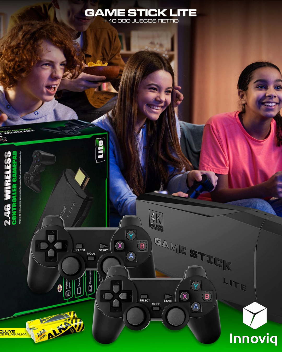 Game Stick Lite - Consola Retro Portátil 4K con +10,000 Juegos
